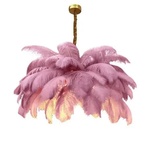 Ostrich Feather Lamp