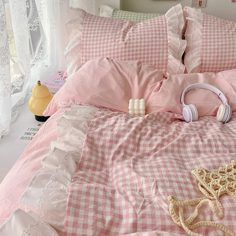 Plaid Duvet Set