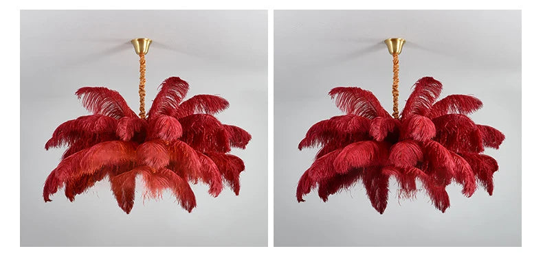 Ostrich Feather Lamp