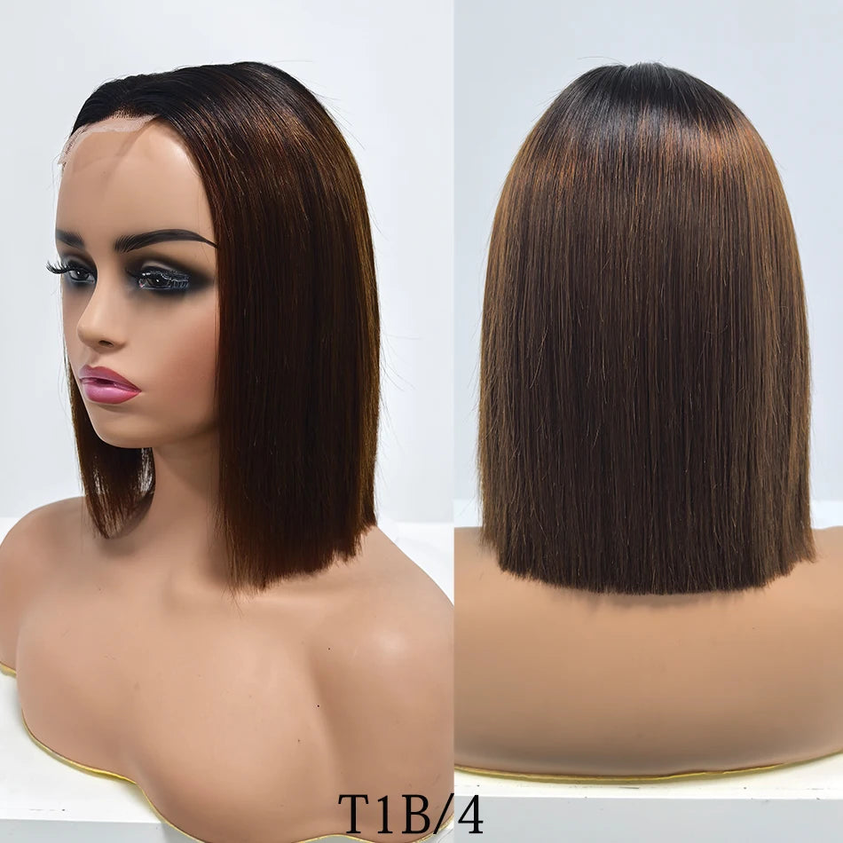 200% Density Bob Straight Lace Closure Wigs