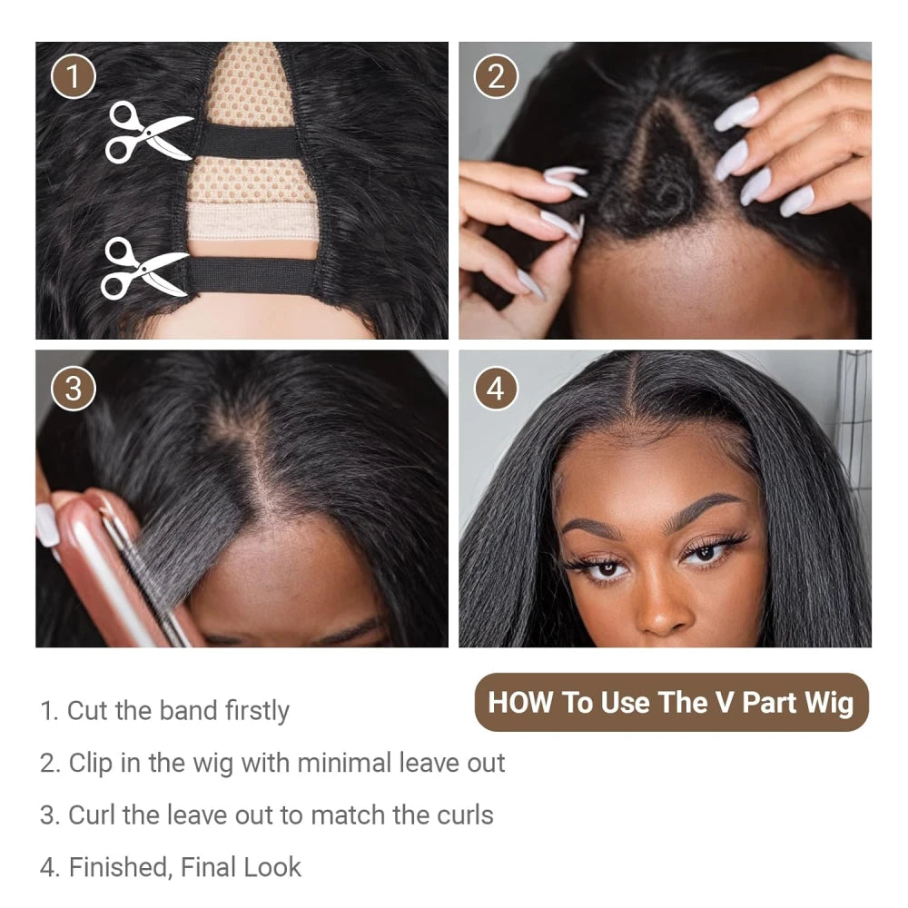 No Leave Out V Part Body Wave Wig