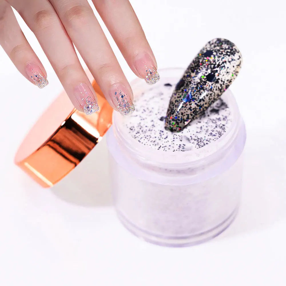 3Colors Acrylic Nail Powder Transparent/Pink/White Carving Crystal Polymer Powder Manicure Nail Polish Professional Accessories#