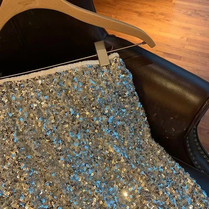 Sequin Decorate Midi Skirt
