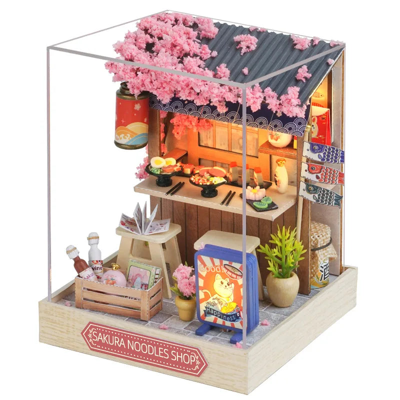 Kids Wooden Miniature Dollhouses Kit