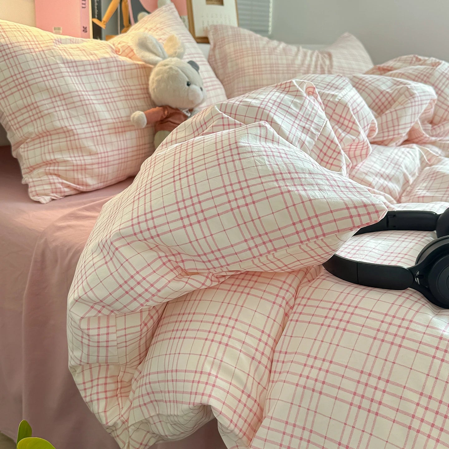 Plaid Duvet Set