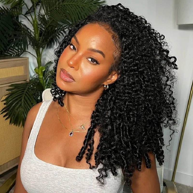 Curly Wave Half Drawstring Wig