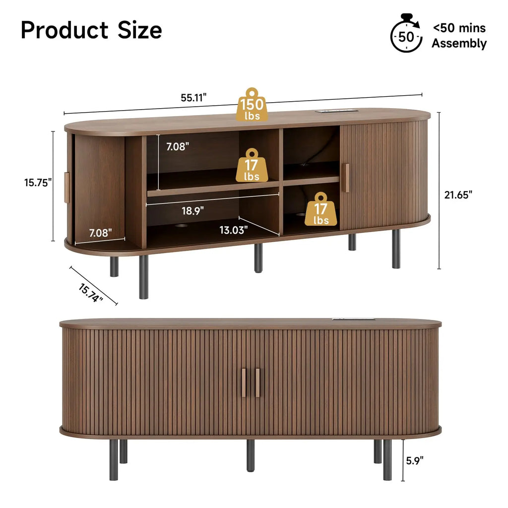 TV Stand Living Room Furniture with Power Outlet