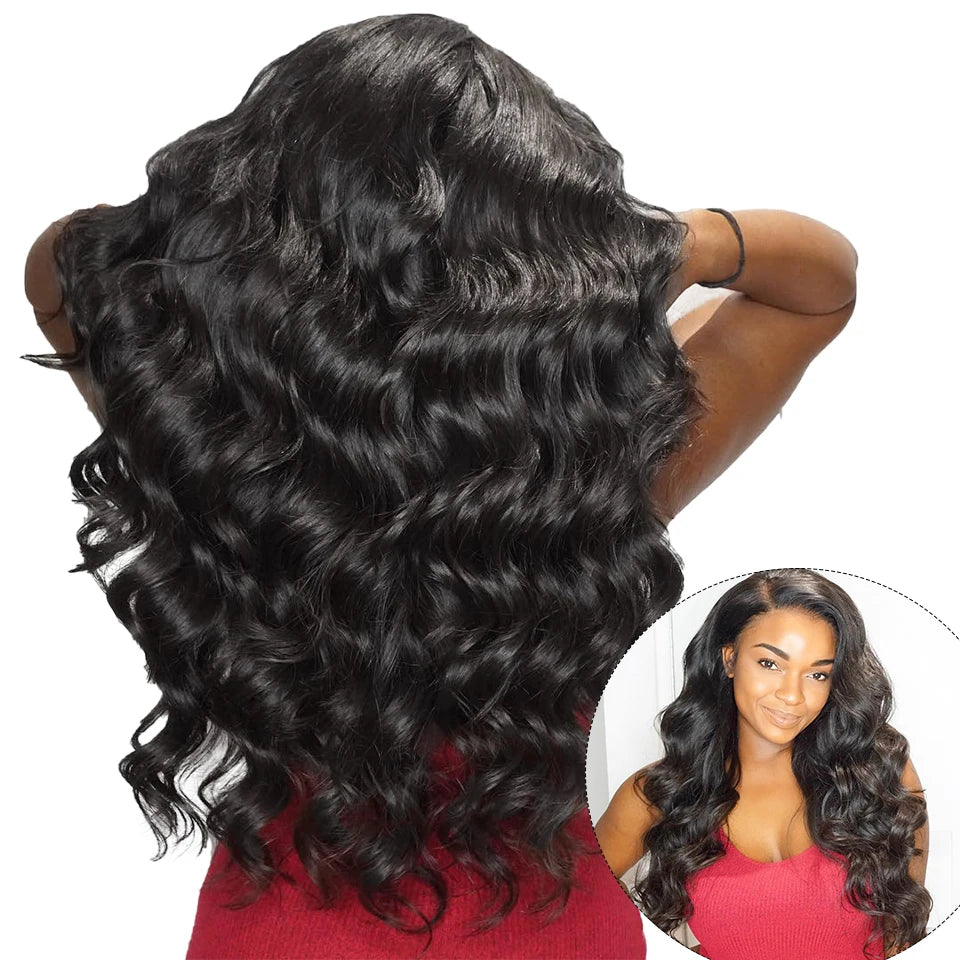 Loose Deep Wave Human Hair Bundles With 5x5 6x6 HD Lace Closure Frontal With Bundles Virgin Raw Hair Weave Hair Extension 8-40"