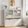 Shoe Storage Cabinet with 4 Flip Drawers