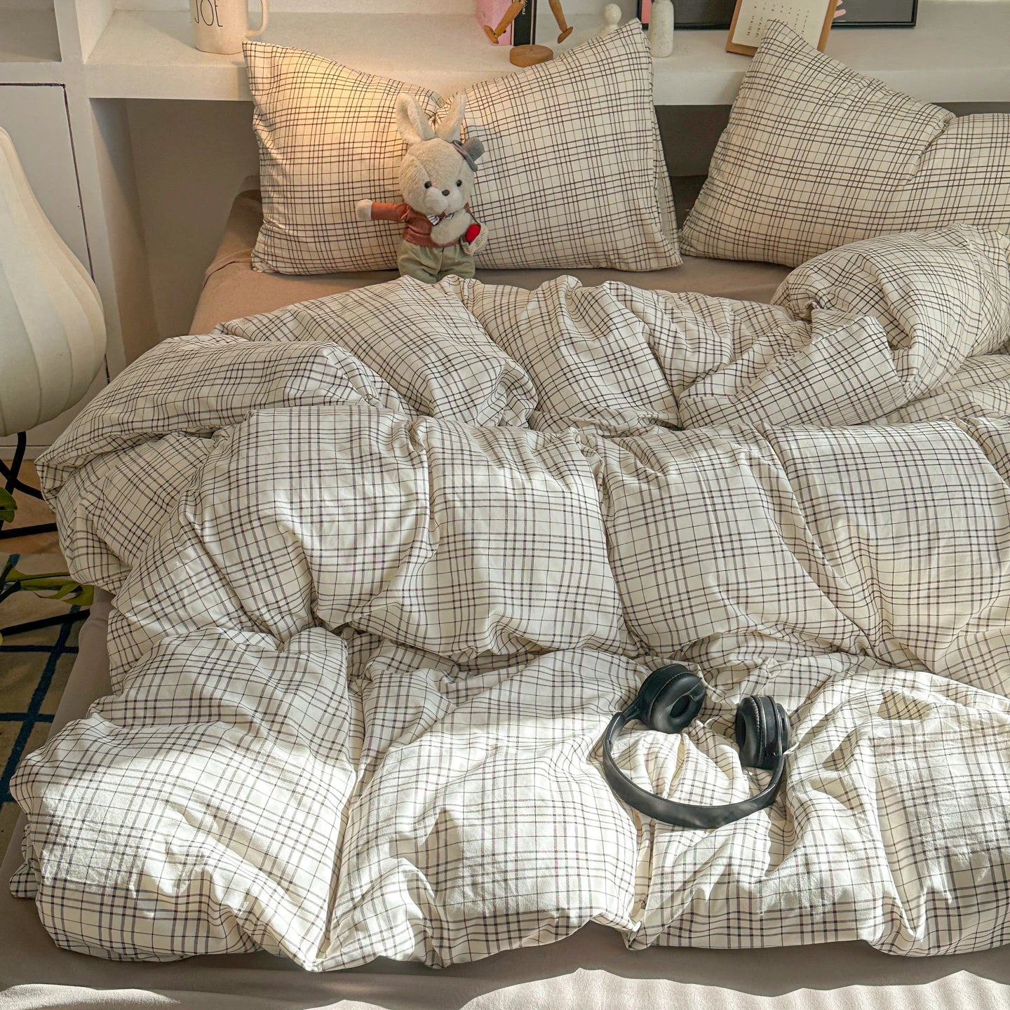 Plaid Duvet Set