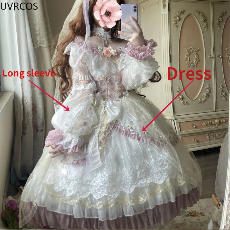 Sweet Kawaii Dress Women Victorian Vintage Princess Dress