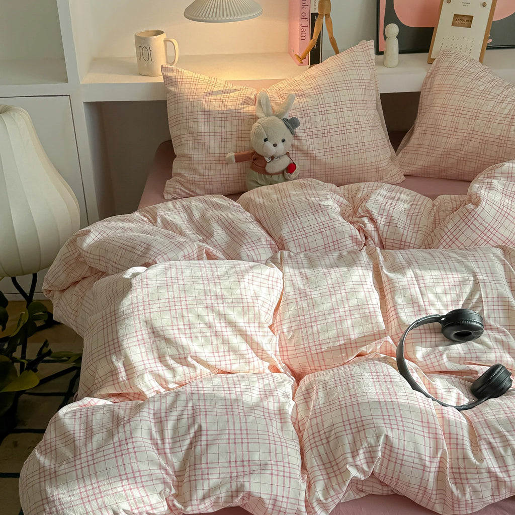 Plaid Duvet Set