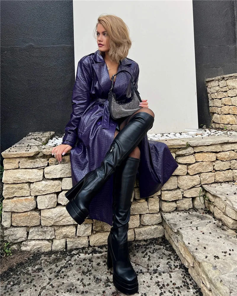 Platform Chunky Heel Boots