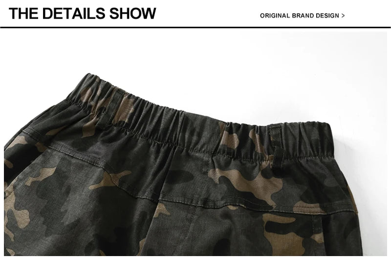 Kids Casual Trousers Camouflage Long Pants For Boy Spring Fall Children Cotton Military Clothing 6-14 Years Old