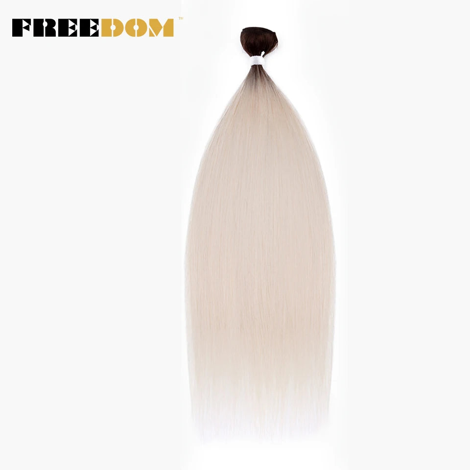 Synthetic Straight Hair Bundles Ombre