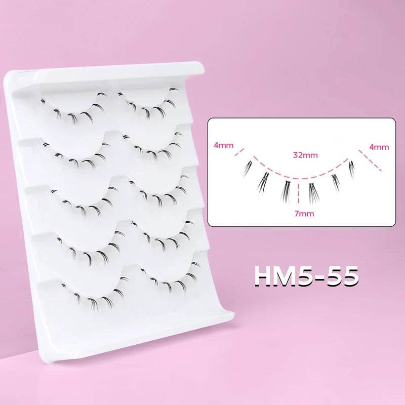 10/6/5Pairs Lower Lashes Natural Under Eye Lashes Soft 16 Different Styles False Eyelash Clear Band Faux Mink Fake eyelashes