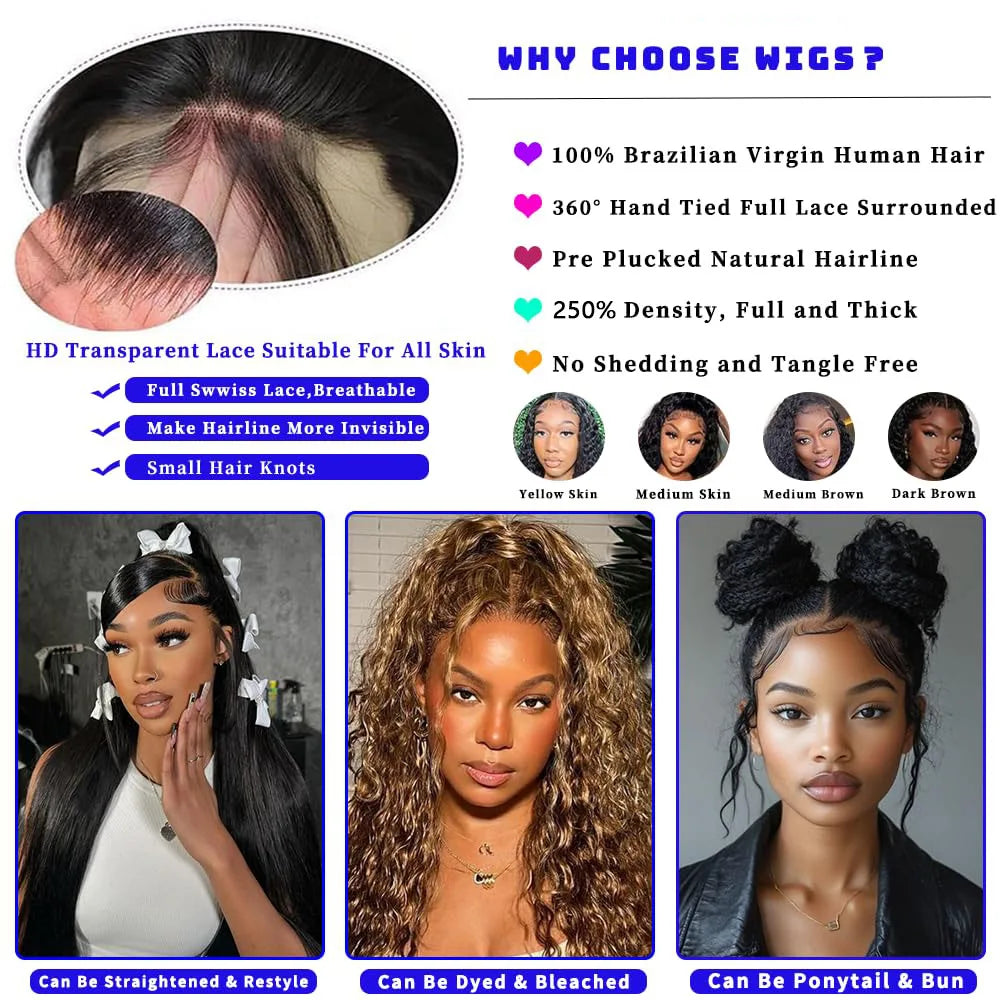 Deep Wave 360 Lace Front Wig