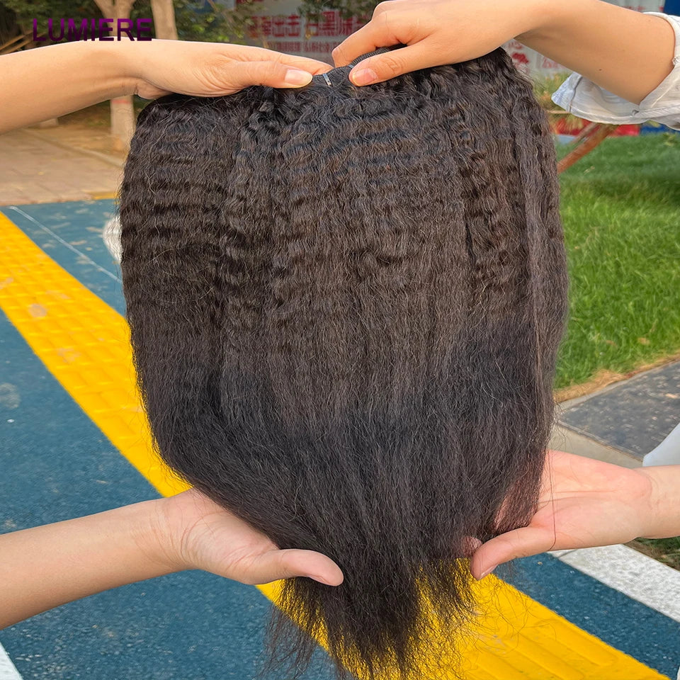 Brazilian Kinky Straight Curly Bundle Human Hair 30 34Inch Deep Wave Raw Hair Bundle 100% Unprocessed Double Weft Hair Extension