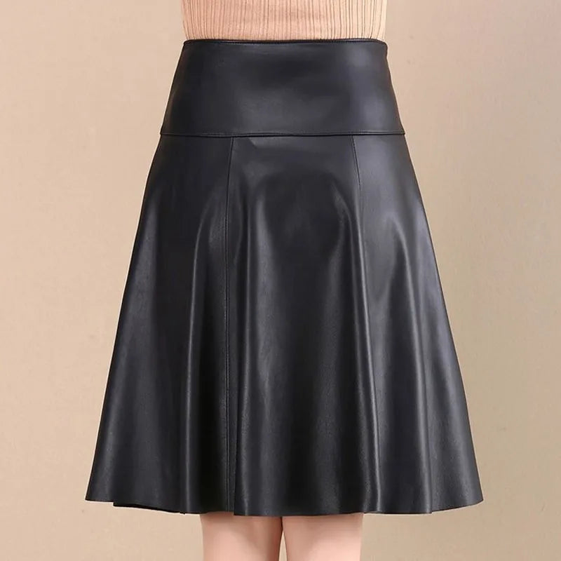 A-Line Leather Skirt
