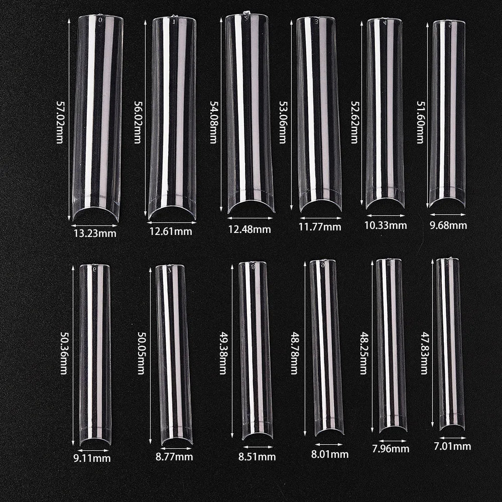 3XL Long Coffin/Square Acrylic False Nail Tip Half Cover C Curved Straight Nail Tips Manicure Nail Art Decoration ToolFake Nails