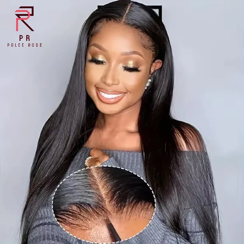 Lace Front Human Hair Bone Straight Brazilian Wig