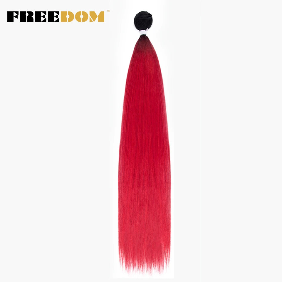 Synthetic Straight Hair Bundles Ombre