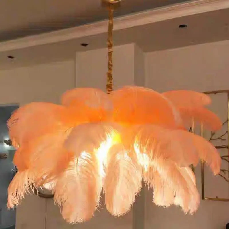 Ostrich Feather Lamp