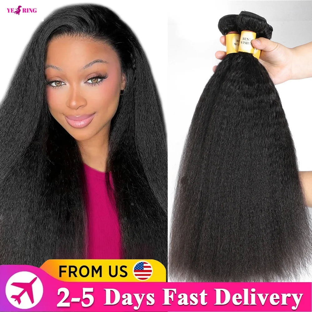 Kinky Straight Human Hair Bundles