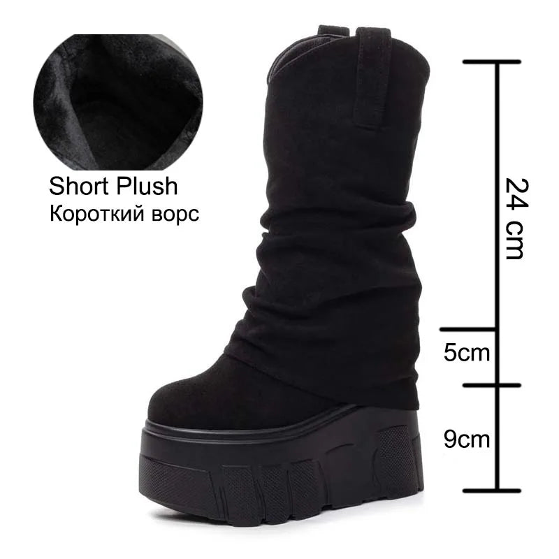 Fujin 5 Inch 14cm Stretch Boots Short Ankle Boots