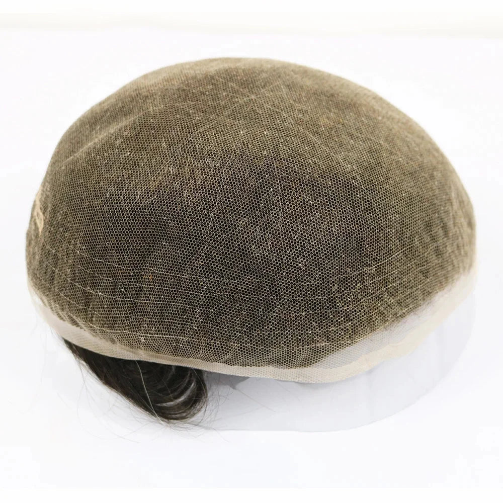 Ash Blonde Curly Toupee