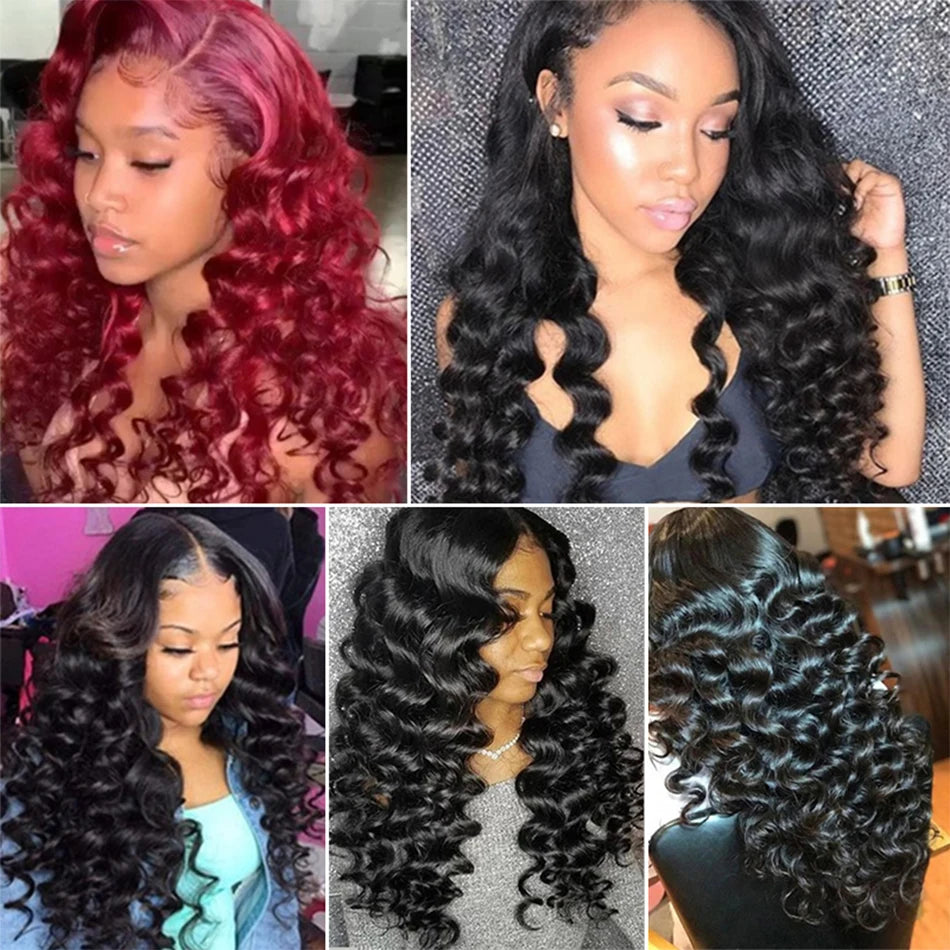 15A Loose Wave Human Hair Bundles 100% Brazilian Hair Weave Bundles Deal Wet And Wavy Loose Deep Wave Remy Hair Extensions