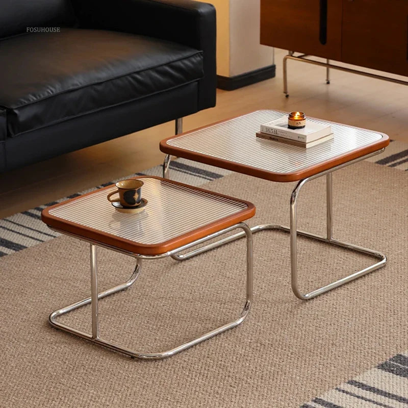 Japanese Stainless Steel Retro Coffee Table