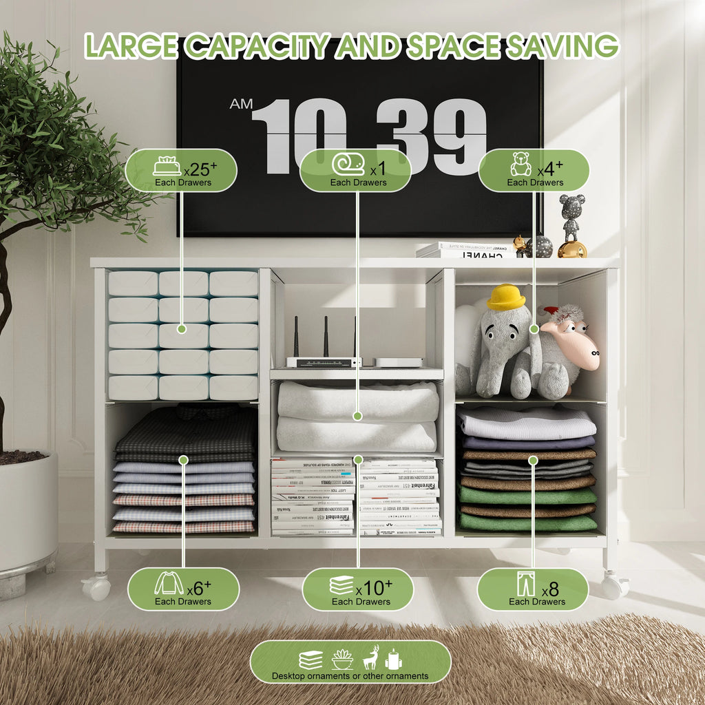 The "Aesthetic Cloud" 6-Drawer Media Center