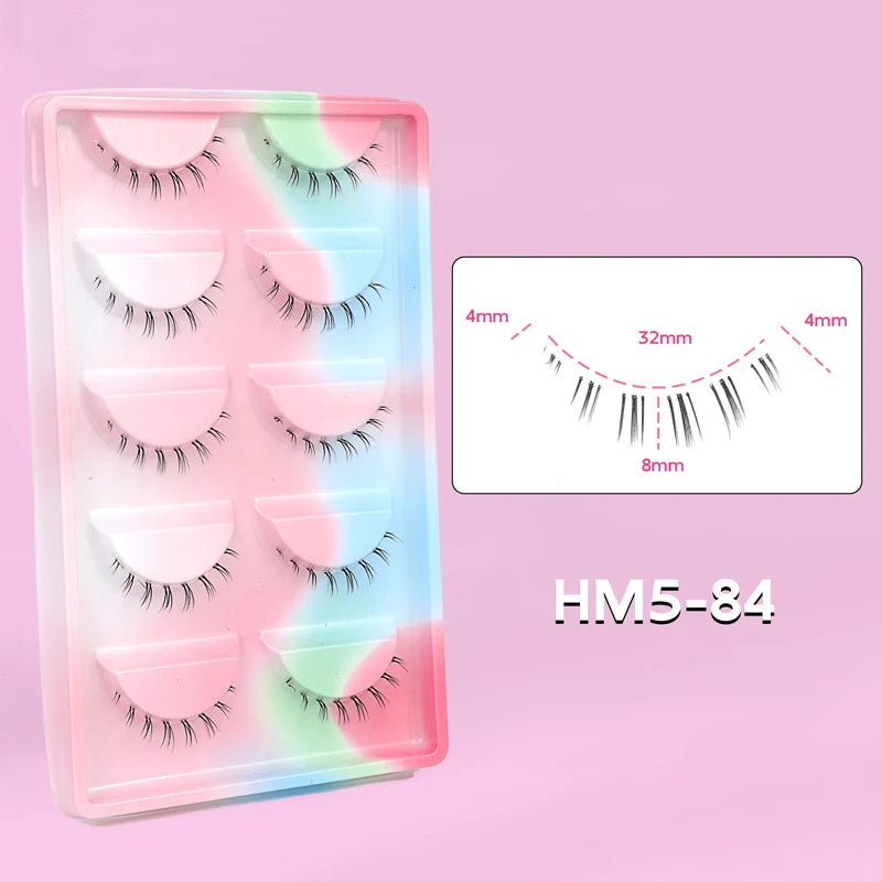 10/6/5Pairs Lower Lashes Natural Under Eye Lashes Soft 16 Different Styles False Eyelash Clear Band Faux Mink Fake eyelashes