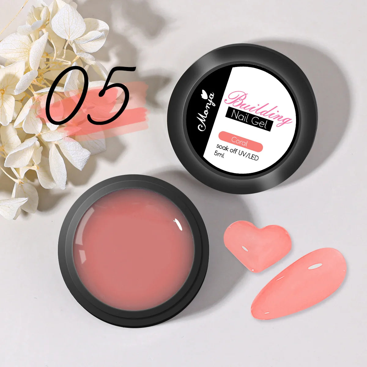 1 Jar White 3D Shaping Carving Non Stick Hand Extension Gel Nail Polish For Flower DIY Nail Art Extension Acrylic Nails Tools