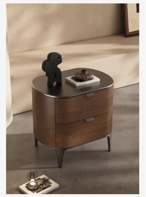 ☕ The "Midnight Mocha" Curved Nightstand ☕