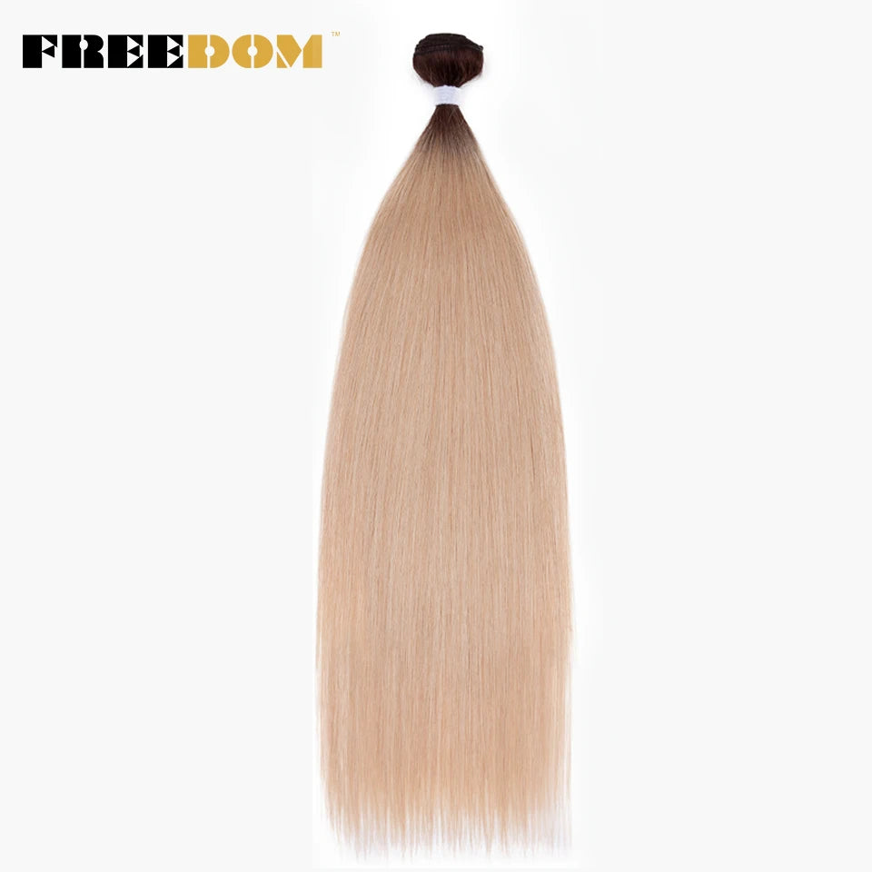 Synthetic Straight Hair Bundles Ombre