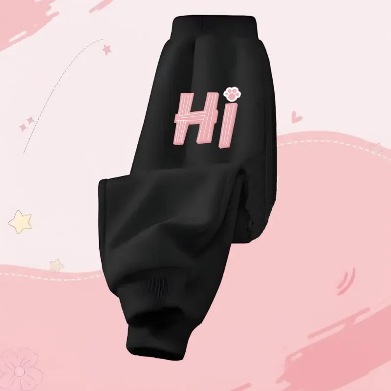 Printed High-Waist Sports Pants