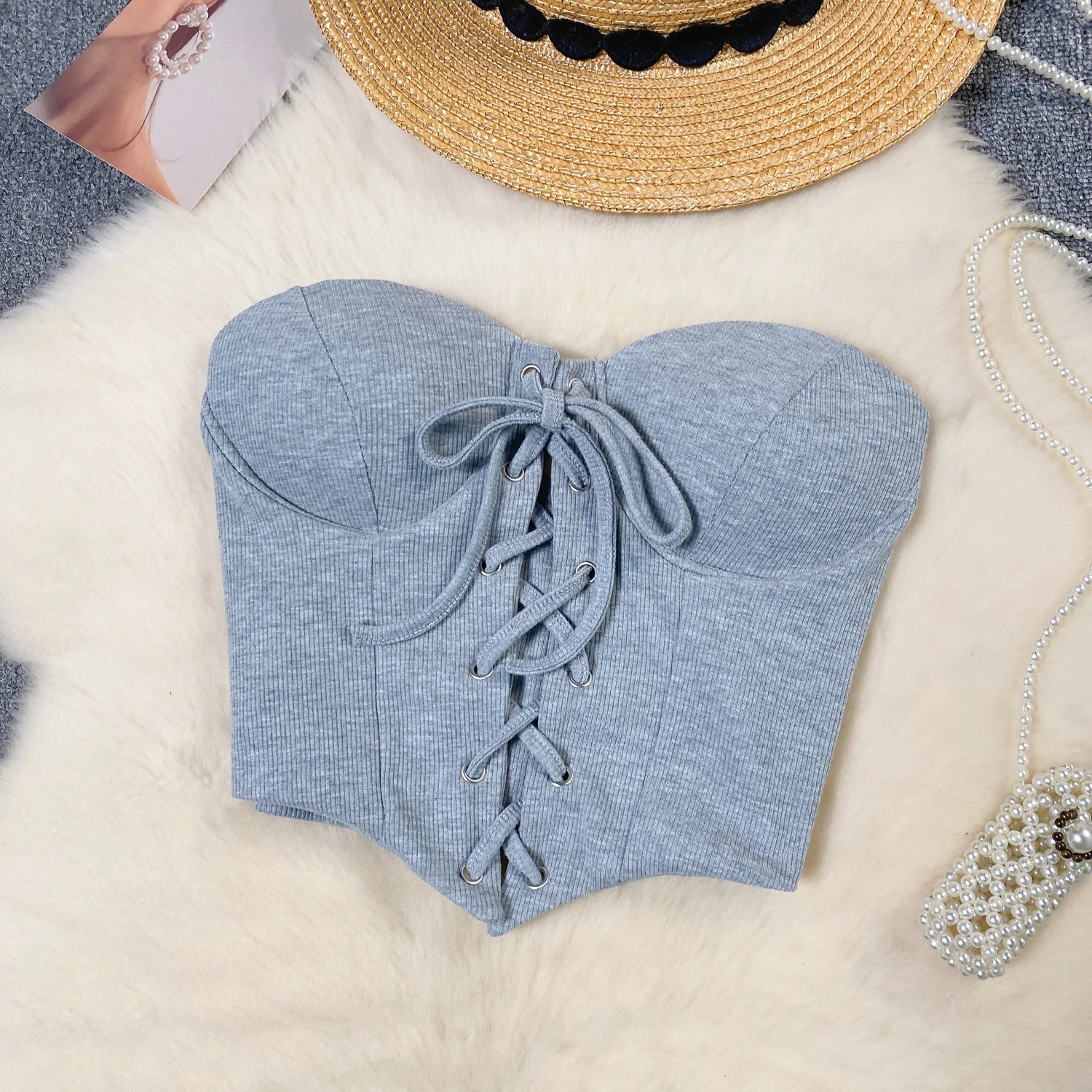 Off Shoulder Bandage Tube Top