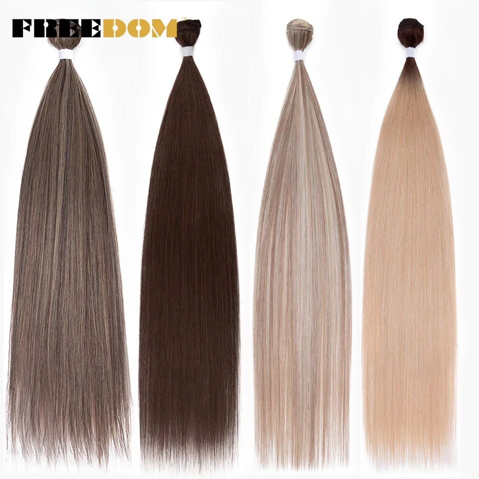 Synthetic Straight Hair Bundles Ombre