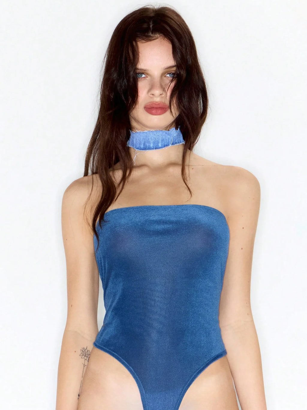 High Cut Bandeau Bodysuit