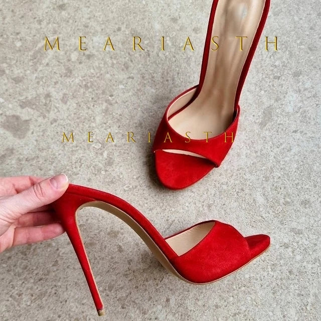 Leather Stiletto Slippers