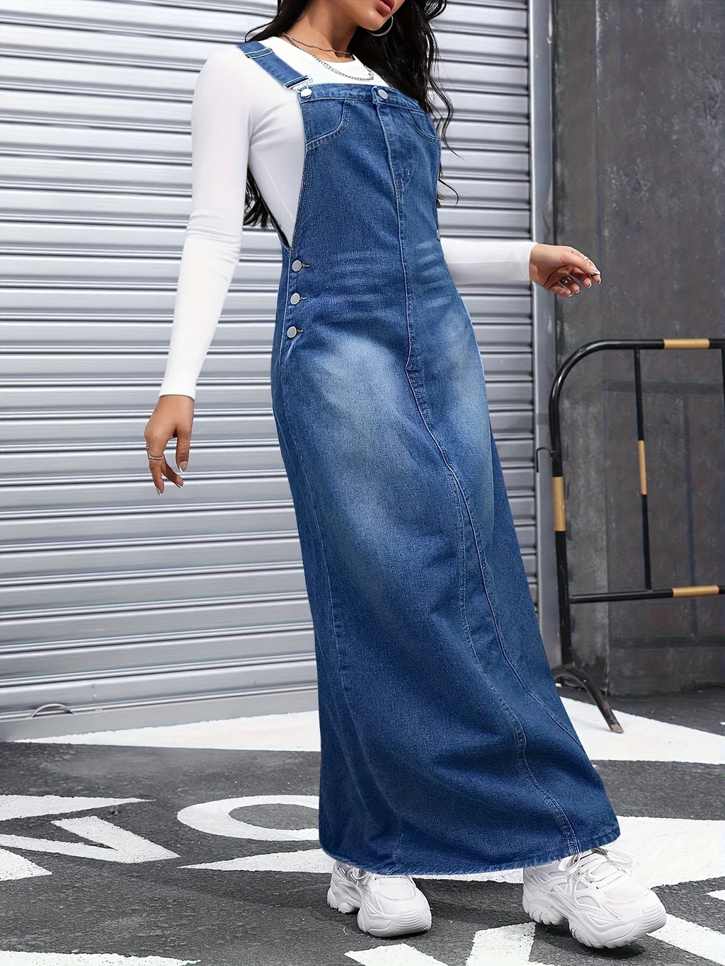 Denim Overall Skirt
