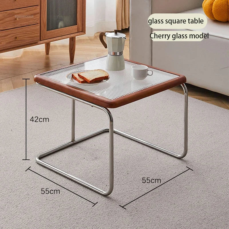 Japanese Stainless Steel Retro Coffee Table