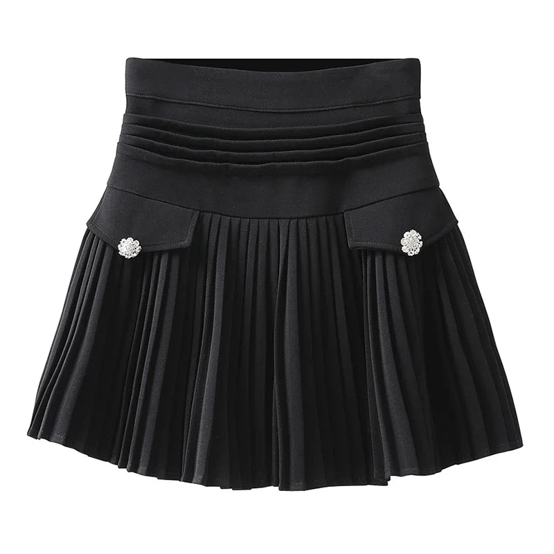 White Pleated Skirt