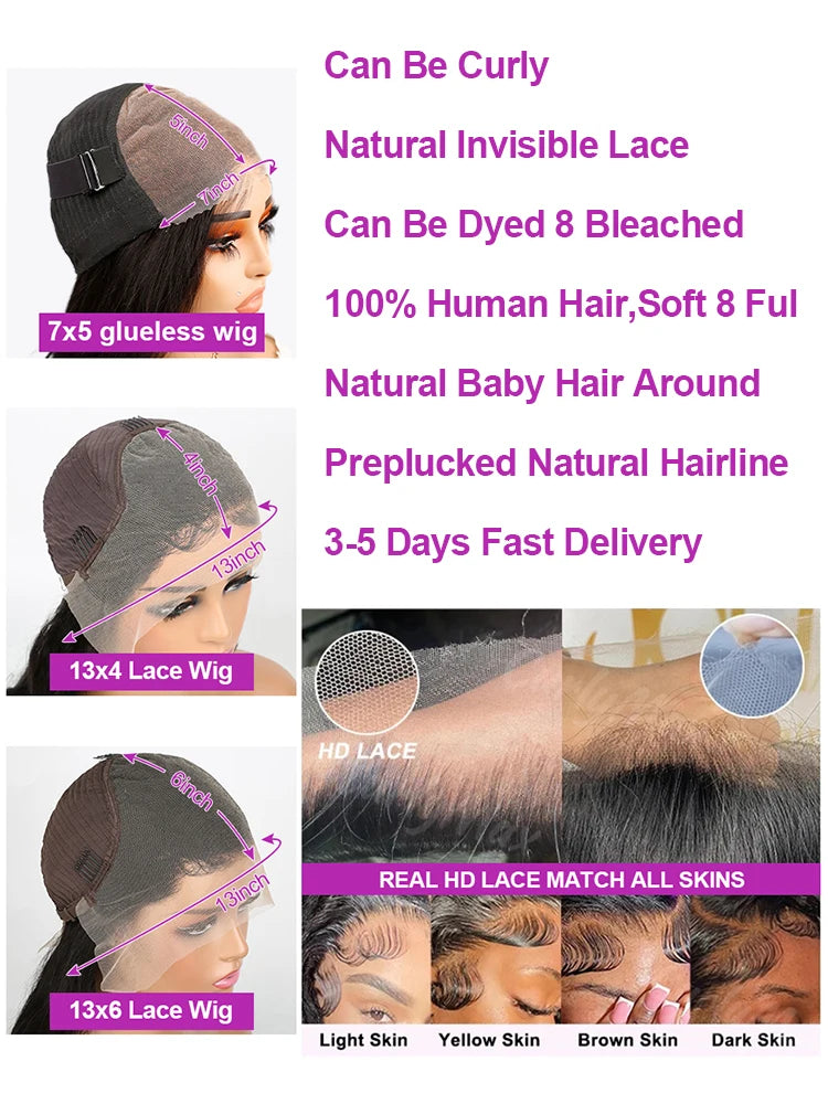 13x6 HD Lace Frontal Wigs