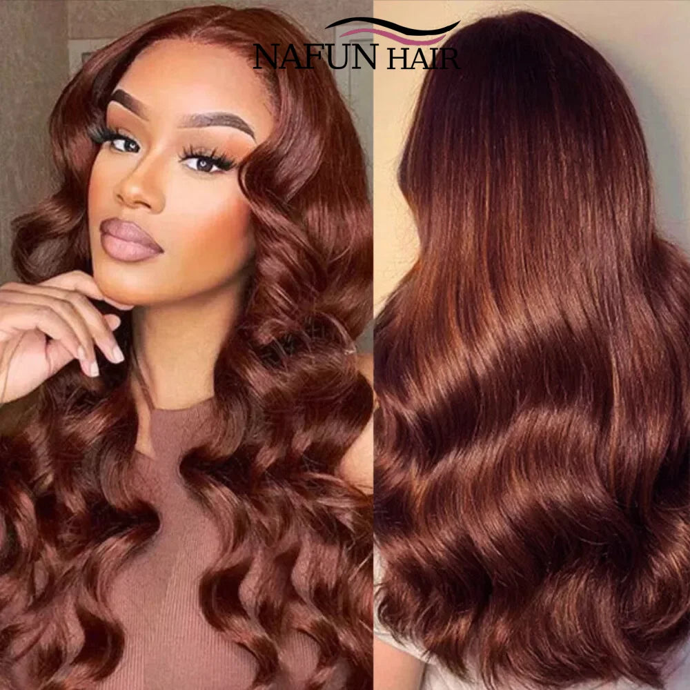 13x6 Reddish Brown Body Wave Lace Front Wig