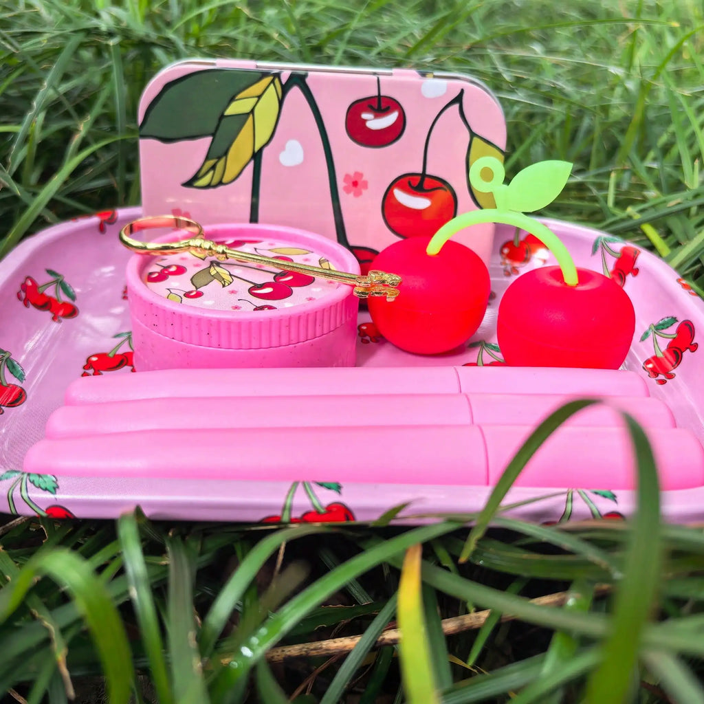 Cherry Rolling Tray Smoking Set