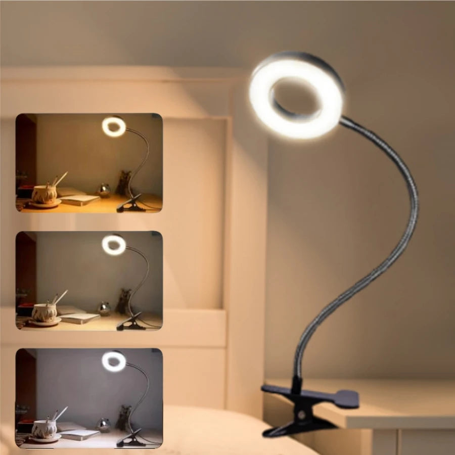 USB Rechargeable LED Clip-on Desk Light