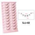 10Pairs Bottom Eyelashes Manga Lower Lashes Clear Band Wispy Small Flame Under Eye Lashes Korean Makeup Cosplay Tools